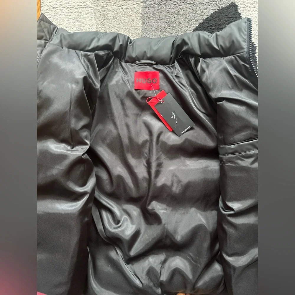 HUGO Charcoal Puffer Coat - Picture 2 of 2